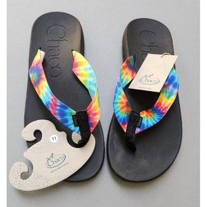 Chaco Mens Sandals Size 11, 12, 13 or 14  Chillos Dark Tie Dye Flip Flops